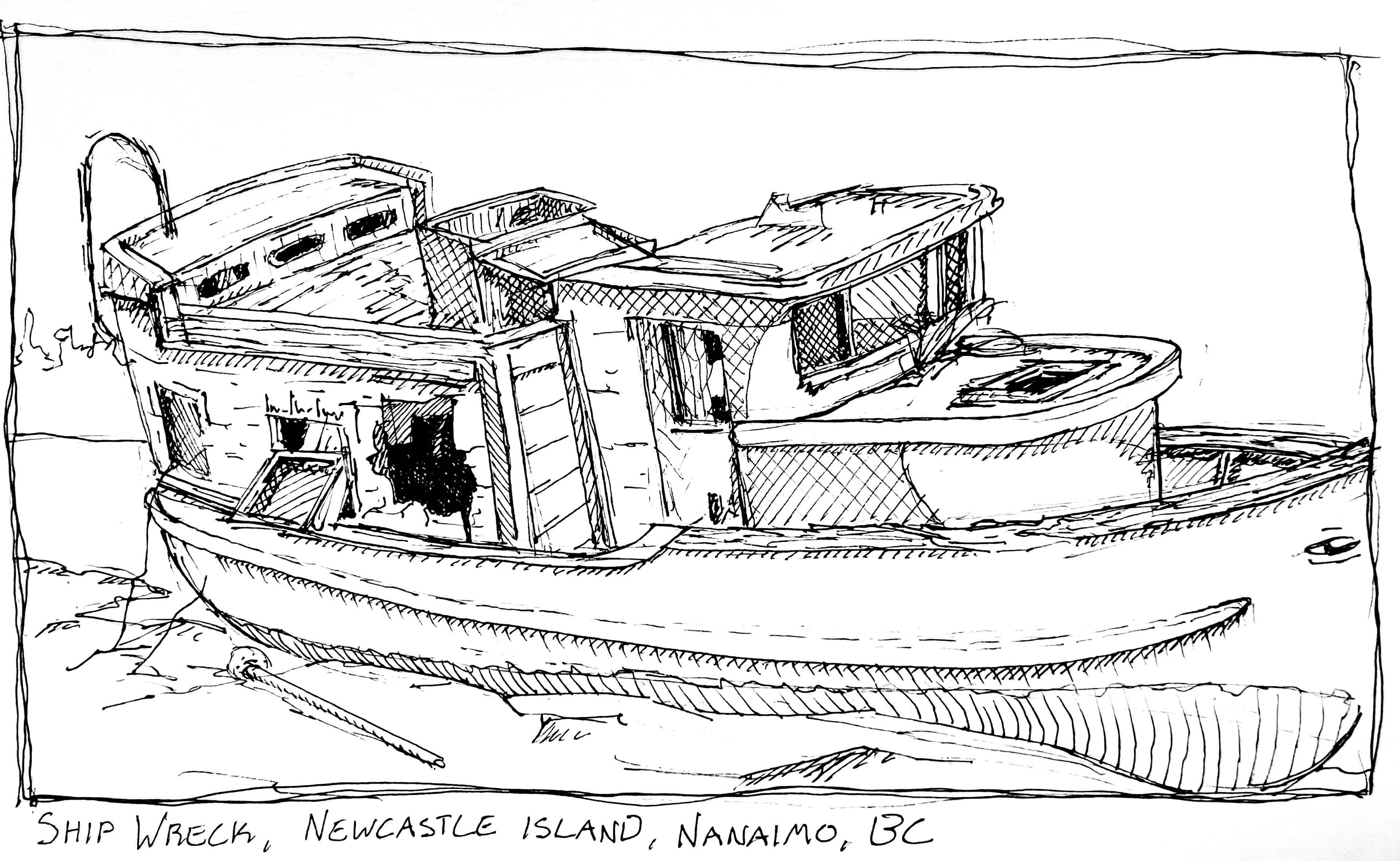Nanaimo Shipwreck Postcard