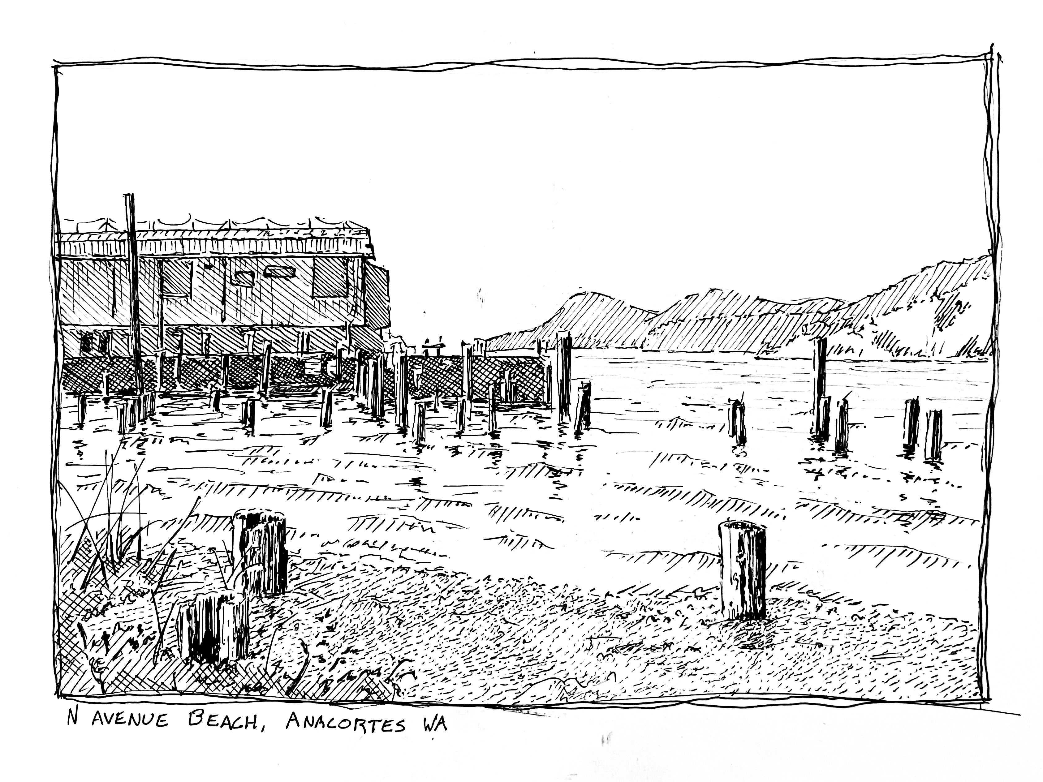 N Ave Beach Postcard